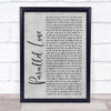 Keith Urban Parallel Line Rustic Script Grey Song Lyric Quote Print