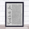 M People Search for the Hero Rustic Script Grey Song Lyric Print
