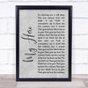 Foo Fighters My Hero Rustic Script Grey Song Lyric Quote Print