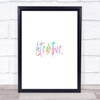 Lets Do This Rainbow Quote Print