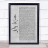 Kanye West Hey Mama Grey Rustic Script Song Lyric Quote Music Print