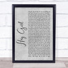 Lady Gaga Hey Girl Grey Rustic Script Song Lyric Quote Music Print