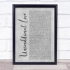 2Pac Unconditional Love Grey Rustic Script Song Lyric Wall Art Print