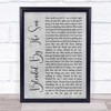 The Seahorses Blinded By The Sun Grey Rustic Script Song Lyric Wall Art Print