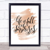 Life Full Surprises Quote Print Watercolour Wall Art