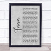 The Amity Affliction Forever Grey Rustic Script Song Lyric Print