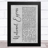 The Divine Comedy National Express Grey Rustic Script Song Lyric Music Art Print