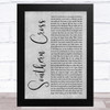 Crosby, Stills & Nash Southern Cross Grey Rustic Script Song Lyric Music Art Print Crosby, Stills & Nash Southern Cross Grey Rustic Script Song Lyric Music Art Print