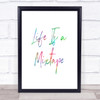 Life Is A Mixtape Rainbow Quote Print