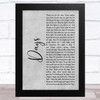 The Kinks Days Grey Rustic Script Song Lyric Music Art Print