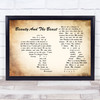 Stevie Nicks Beauty And The Beast Man Lady Couple Song Lyric Quote Print