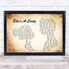 Tom Jones She's A Lady Man Lady Couple Song Lyric Quote Print
