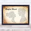 James Blunt Bonfire Heart Man Lady Couple Song Lyric Quote Print