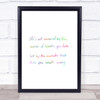 Life Not Measured Rainbow Quote Print