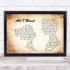 Kodaline All I Want Man Lady Couple Song Lyric Print