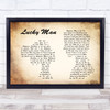The Verve Lucky Man Man Lady Couple Song Lyric Print