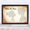 Green Day When It's Time Man Lady Couple Song Lyric Print