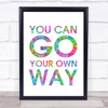 Rainbow Fleetwood Mac You Can Go Your Own Way Song Lyric Quote Print