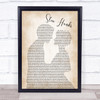 Niall Horan Slow Hands Man Lady Bride Groom Wedding Song Lyric Print