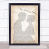 Andy Williams Can't Take My Eyes Off You Man Lady Bride Groom Wedding Song Lyric Quote Music Print