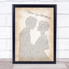 Westlife I Wanna Grow Old With You Man Lady Bride Groom Wedding Song Lyric Quote Music Print