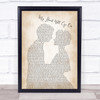 Celine Dion My Heart Will Go On Man Lady Bride Groom Wedding Song Lyric Quote Print