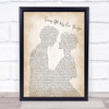 Whitney Houston Saving All My Love For You Man Lady Bride Groom Wedding Song Lyric Quote Print