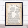 Bright Eyes First Day Of My Life Song Lyric Man Lady Bride Groom Wedding Print