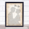 Cher After All Song Lyric Man Lady Bride Groom Wedding Print