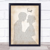 Slipknot Snuff Man Lady Bride Groom Wedding Song Lyric Quote Print