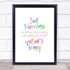 Live A Simple Life Rainbow Quote Print