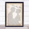George Strait I Cross My Heart Man Lady Bride Groom Wedding Song Lyric Print