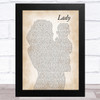 Brett Young Lady Mother & Baby Song Lyric Music Art Print