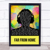 Gamper and Dadoni Far From Home Multicolour Man Headphones Song Lyric Print
