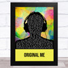 YUNGBLUD Original Me Multicolour Man Headphones Song Lyric Music Art Print