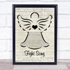 Rachel Platten Fight Song Music Script Angel Song Lyric Wall Art Print