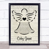 Winter Bear Coby Grant Music Script Angel Song Lyric Print