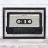 Kid Rock First Kiss Music Script Cassette Tape Song Lyric Music Art Print