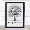 Seal A Change Is Gonna Come Music Script Tree Song Lyric Wall Art Print
