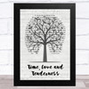 Michael Bolton Time, Love and Tenderness Music Script Tree Song Lyric Music Art Print