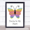 Rod Stewart You're In My Heart Rainbow Butterfly Song Lyric Quote Music Print