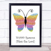 Matt Redman 10,000 Reasons Rainbow Butterfly Song Lyric Print