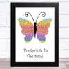 Leona Lewis Footprints In The Sand Rainbow Butterfly Song Lyric Music Art Print