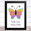 Pink Floyd Wish You Were Here Rainbow Butterfly Song Lyric Music Art Print