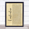 Something Corporate Konstantine Rustic Script Song Lyric Print