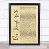 The Script Run Through Walls Rustic Script Song Lyric Quote Music Print