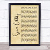David Bowie Space Oddity Rustic Script Song Lyric Quote Music Print