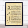 Ben Rector Forever Like That Rustic Script Song Lyric Wall Art Print