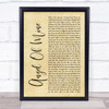 Monica Angel Of Mine Rustic Script Song Lyric Wall Art Print