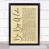 Gene Vincent Be-Bop-A-Lula Rustic Script Song Lyric Quote Print